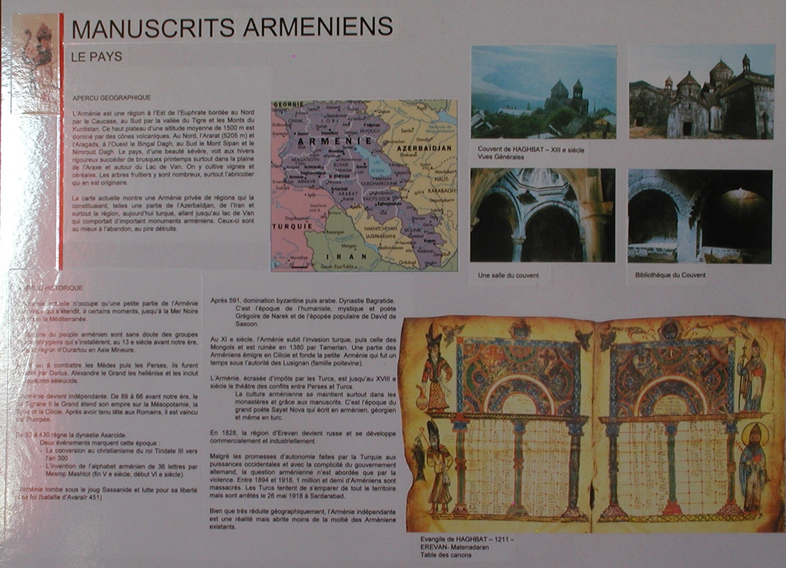 LES MINIATURES D'ARMENIE