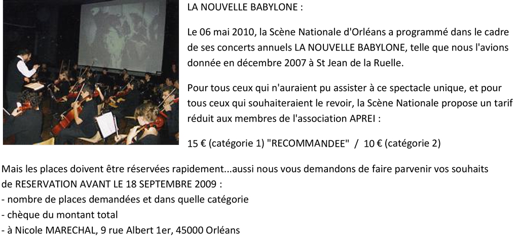 Archives de l'association